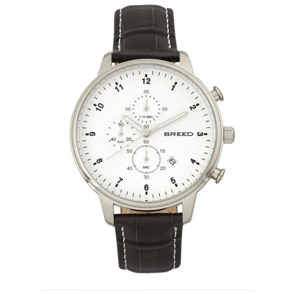 Breed Holden Men's Full Functio Chronograph White Face‎ New *Needs New Battery*